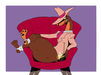 anthro bottomless brown_body brown_fur chair cigar claws clock clothed clothing diamond_(gem) docked_tail evil_grin fur furniture gem geometric_background hat headgear headwear looking_at_viewer male necktie paws pocketwatch sharp_teeth short_tail simple_background sitting smile solo spats tail teeth thick_thighs watch whiskers yellow_teeth zoot_suit reagan700 disney who_framed_roger_rabbit smarty_weasel toon_patrol mammal mustelid musteline true_musteline weasel 2025