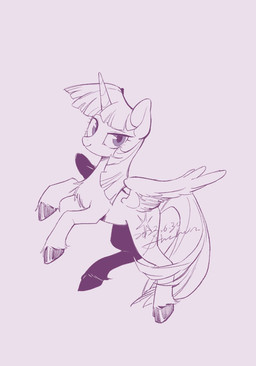 chest_tuft eyebrows female feral fetlocks hooves horn looking_at_viewer raised_eyebrow simple_background smile smiling_at_viewer solo tuft wings ahchun friendship_is_magic hasbro my_little_pony mythology twilight_sparkle_(mlp) equid equine mammal mythological_creature mythological_equine winged_unicorn hi_res