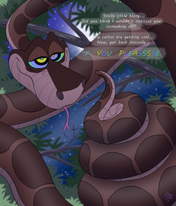 ambiguous_gender bedroom_eyes branch brown_body brown_scales dialogue feral forked_tongue half-closed_eyes hypnosis hypnotic_eyes hypnotizing_viewer looking_at_viewer mind_control narrowed_eyes night plant requesting ringed_eyes scales seductive sky snout solo star starry_sky tail tapering_tail tear_trough text tongue tongue_out tree sleepylilfox the_jungle_book kaa_(jungle_book) python reptile scalie snake 2023 digital_drawing_(artwork) digital_media_(artwork) english_text hi_res