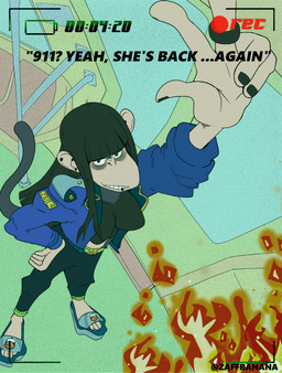 alternative_fashion clothing destruction female footwear goth jewelry looking_at_viewer public_transportation sandals shoes smile smiling_at_viewer solo zaffbanana beth_(redustheriotact) haplorhine humanoid mammal monkey primate absurd_res hi_res