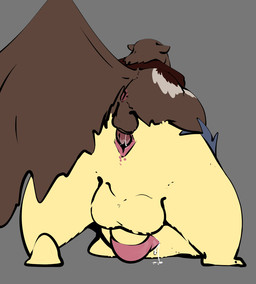 anal anal_penetration anthro anus backsack balls big_tail biped bodily_fluids brown_balls brown_body brown_fur brown_tail butt cum duo erection feral fur genital_fluids genitals grey_background larger_penetrated larger_sub male male/male male_penetrated male_penetrating male_penetrating_male nude on_top penetration penile penile_penetration penis pink_penis sex simple_background size_difference small_penis_penetrator submissive tail yellow_balls yellow_body yellow_fur fizzpop nintendo pokemon aqua_(fizzpop) anteater generation_2_pokemon giant_anteater mammal pilosan pokemon_(species) typhlosion xenarthran 2025