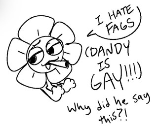 homophobic_slur humor male not_furry plant profanity simple_background slur smoking solo text white_background clockstops3am conditional_dnp blushcrunch_studio dandy's_world elemental_creature flora_fauna humanoid toon_(dandy's_world) 2025 black_and_white english_text hi_res monochrome sketch