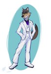 anthro black_nose brown_body brown_fur clothed clothing fur male male_anthro smile solo topwear mozeeeeeeeee dreamworks the_bad_guys mr._wolf_(the_bad_guys) canid canine canis mammal wolf hi_res