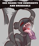 aphrodisiac aphrodisiac_pill bandage blush breath disembodied_hand drugs duo excited male mostly_nude not_furry open_mouth pills sharp_teeth solo_focus tail tail_motion tailwag teeth tongue jarnqk submissive_and_breedable_(meme) the_binding_of_isaac_(series) the_adversary demon humanoid absurd_res digital_media_(artwork) hi_res shaded