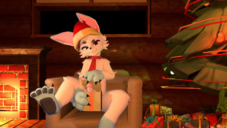 anthro flashing genitals gift male male/male paws penis solo zetsito zet lagomorph leporid mammal rabbit animated hi_res short_playtime webm