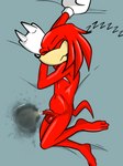 anthro balls bedwetting bodily_fluids drooling flaccid foreskin genital_fluids genitals male nude peeing penis saliva sleeping solo urine urine_pool wetting illegaleel sega sonic_the_hedgehog_(series) knuckles_the_echidna echidna mammal monotreme 3:4 hi_res