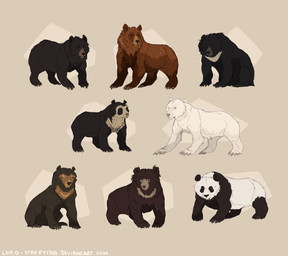 5_toes ambiguous_gender black_body black_claws black_eyes black_fur black_markings black_nose brown_body brown_claws brown_eyes brown_fur brown_markings brown_nose chest_markings claws crescent_(shape) empty_eyes eye_markings facial_markings feet feral frown fur grey_claws grey_eyes grey_markings grey_nose group head_markings inner_ear_fluff looking_aside looking_away markings mask_(marking) multicolored_body multicolored_fur muzzle_(marking) quadruped simple_background sitting snout snout_markings standing tagging_guidelines_illustrated tan_background tan_body tan_fur tan_markings text toe_claws toes tuft two_tone_body two_tone_fur white_body white_fur white_markings lord-starryface bear black_bear brown_bear giant_panda mammal moon_bear polar_bear short-faced_bear sloth_bear spectacled_bear sun_bear ursine 2015 absurd_res digital_drawing_(artwork) digital_media_(artwork) full-length_portrait hi_res portrait url