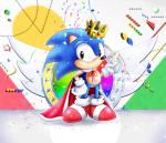 anthro black_nose crown headgear male smile solo alcyone sega sonic_the_hedgehog_(series) sonic_the_hedgehog eulipotyphlan hedgehog mammal 2017