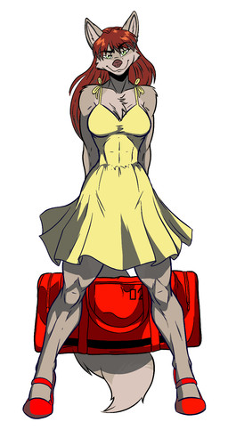 abs anthro bangs biped black_eyebrows breasts brown_hair brown_nose cheek_tuft chest_tuft closed_smile clothed clothed_anthro clothed_female clothing collarbone cosplay countershade_face countershade_fur countershade_neck countershade_torso countershading dipstick_tail dress eyebrow_through_hair eyebrows eyelashes facial_tuft female female_anthro footwear fully_clothed fully_clothed_anthro fully_clothed_female fur glistening glistening_eyes green_eyes grey_body grey_countershading grey_fur grey_inner_ear grey_markings grey_tail_tip grey_tuft hair half-closed_eyes holding_bag holding_object iris long_hair long_tail looking_at_viewer markings medium_breasts monotone_clothing monotone_dress monotone_footwear monotone_hair monotone_shoes mouth_closed multicolored_body multicolored_fur muscular muscular_anthro muscular_female narrowed_eyes plantigrade pointy_ears pose prick_ears pupils raised_eyebrow red_clothing red_footwear red_shoes shoes simple_background small_waist smile smiling_at_viewer smirk smirking_at_viewer smug smug_face snout solo standing sundress tail tail_markings tan_body tan_fur tan_tail thick_eyebrows thick_thighs tied_hair tight_clothing tight_dress translucent translucent_hair tuft two_tone_body two_tone_fur white_background white_sclera wide_hipped_anthro wide_hipped_female wide_hips wide_stance yellow_clothing yellow_dress f4ephantomii neon_genesis_evangelion asuka_langley_soryu ihty_(f4ephantomii) canid canine fox mammal english_description full-length_portrait hi_res portrait shaded