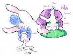 2014 animal_genitalia balls bite cub cum dickgirl equine feral finger fingering friendship_is_magic fur green_eyes hair hand horn horse horsecock intersex lying magic mammal masturbation my_little_pony on_side penis plain_background pony sweetie_belle_(mlp) tears tingtongten two_tone_hair unicorn vein white_background white_fur young
Rating: Explicit
Score: 10
User: lemongrab
Date: January 16, 2014