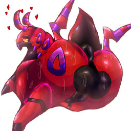 antennae_(anatomy) anus balls big_anus big_balls big_butt black_body blush blush_lines bodily_fluids butt butt_markings feral genitals glistening glistening_balls glistening_body glistening_butt glistening_genitalia horn huge_anus huge_balls huge_butt light lying male male_feral markings narrowed_eyes overweight overweight_feral overweight_male puffy_anus purple_markings raised_tail red_body simple_background solo sweat sweatdrop sweaty_butt tail thick_thighs white_background yellow_sclera felipotyphlosion nintendo pokemon arthropod centipede generation_5_pokemon myriapod pokemon_(species) scolipede 1:1 2026 colored colored_line_art digital_drawing_(artwork) digital_media_(artwork) hi_res lighting remake