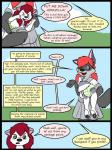 3:4 adolescent age_difference anthro breasts canid canine canis clothed clothing collaboration comic dialogue diaper digital_media_(artwork) domestic_dog duo english_text female hair hi_res husky insult kammypup kammypup_(artist) mammal nordic_sled_dog older_female red_hair runt_(artist) school_uniform simple_background speech_bubble spitz text tiffany_(kammypup) toddler uniform wolf young young_anthro young_female younger_female