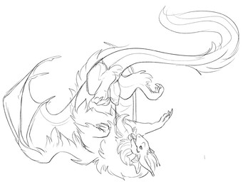 balls bodily_fluids erection feral fur genital_fluids genitals horn lying male membrane_(anatomy) membranous_wings nude on_back open_mouth penis precum simple_background solo tail tongue tongue_out white_background wings gahraazel flight_rising mythology dragon furred_dragon furred_scalie mythological_creature mythological_scalie scalie tundra_dragon 4:3 monochrome sketch source_request