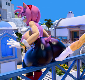 anthro big_butt bodily_fluids bottomwear butt clothing duo female glistening glistening_bottomwear glistening_clothing grope groping_from_behind huge_butt huge_hips looking_back male mostly_offscreen_character oily_skin surprised sweat sweatdrop sweaty_body tight_bottomwear tight_clothing wide_hips sassyrdos sega sonic_the_hedgehog_(series) amy_rose sonic_the_hedgehog eulipotyphlan hedgehog mammal 3d_(artwork) digital_media_(artwork) hi_res