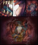 ambiguous_gender ambiguous_pred black_horn blue_body blue_scales bodily_fluids cum cumshot drooling duo ejaculation eyes_closed feral feral_pred genital_fluids genitals horn internal looking_pleasured male male_prey masturbation nude on_tongue open_mouth oral_vore penile penile_masturbation penis red_body red_penis red_scales red_tongue saliva scales solo_focus spread_legs spreading stomach_acid tongue tongue_out vore white_body white_scales acidic mythology dragon kobold mythological_creature mythological_scalie scalie 5:6 hi_res female_(lore)
