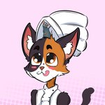 :3 anthro black_body black_fur blush brown_eyes cat_tail cheek_tuft chef chef_hat chef_uniform clothing duo ear_tuft facial_tuft fangs fur hat headgear headwear licking licking_lips looking_up male orange_body orange_fur smile teeth tongue tuft zataekink disney pixar ratatouille cuoco_(mr_diddlez) remy_(ratatouille) domestic_cat felid feline felis mammal murid murine rat rodent 1:1 hi_res