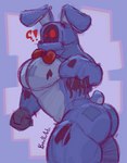 anthro big_butt bow_tie butt looking_at_viewer machine male muscular muscular_male red_eyes solo beetleartz five_nights_at_freddy's five_nights_at_freddy's_2 scottgames withered_bonnie_(fnaf) animatronic lagomorph leporid mammal rabbit robot absurd_res hi_res