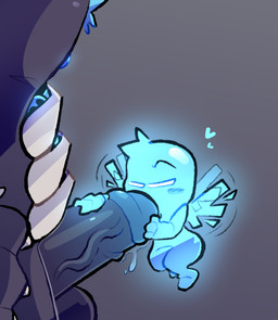 ambiguous_gender anthro balls big_balls big_penis black_body black_fur blue_body blue_fur blue_glans blue_hair blue_wings blush bodily_fluids dripping duo erection faceless_anthro faceless_character faceless_male floating fur genital_fluids genitals glans grey_background grey_penis hair heart_symbol holding_penis humanoid_genitalia humanoid_on_anthro humanoid_penis it'll_never_fit male male/ambiguous monster_girl_(genre) motion_lines penis precum precum_drip simple_background size_difference thick_penis thick_thighs wings worship clickclash microsoft minecraft mojang xbox_game_studios allay humanoid monster warden_(minecraft) 2023 absurd_res hi_res