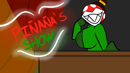 anthro clothing desk eyeless fangs female furniture green_body hat headgear headwear music plant smile solo table teeth top_hat chefrens mario_bros nintendo pinana_(chefrens) elemental_creature flora_fauna piranha_plant 16:9 animated hi_res short_playtime sound webm widescreen