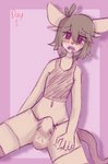 anthro breath bulge clothed clothing detailed_bulge erection erection_under_clothing femboy male panting solo tenting gomiii no_nut_november mammal rodent hi_res meme