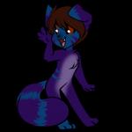 anthro blue_body blue_fur brown_eyes brown_hair fur hair male purple_body purple_fur simple_background solo freeze-pop88 domestic_cat felid feline felis mammal scottish_fold 1:1 alpha_channel