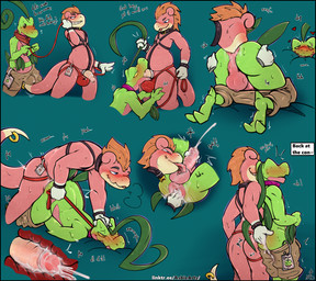 accessory anal anal_fingering anal_penetration anthro anus ass_up backsack balls bdsm bdsm_collar bdsm_gear bdsm_outfit blush blush_lines bodily_fluids bulge close-up clothed clothing cock_ring collar cum cum_in_ass cum_inside dialogue doggystyle fingering foreskin from_behind_position furgonomic_piercing furgonomics furry_specific_accessory genital_fluids genitals glans harness heart_symbol humanoid_genitalia humanoid_penis internal jewelry jockstrap leash leash_grab leash_play leash_pull leashed_collar licking male male/male oral partially_clothed penetration penile penile_penetration penis penis_accessory penis_jewelry penis_lick petplay piercing public public_exposure public_nudity rimming ring ring_piercing roleplay sex simple_background spread_anus spreading tail tail_piercing text tongue tongue_out underwear undressing asbel_lhant conditional_dnp nintendo pokemon fan_character fang_(themusicalhusky) nero_(neopatamonx) generation_1_pokemon generation_3_pokemon grovyle pokemon_(species) slowpoke 2025 absurd_res digital_drawing_(artwork) digital_media_(artwork) english_text hi_res sequence