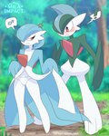 blue_body blue_skin blurred_background blush blush_lines bottomwear clothing cross-popping_vein duo elbow_blade femboy green_body green_skin half-closed_eyes male narrowed_eyes simple_background skirt thick_calves thin_calves thin_thighs white_body white_skin wide_eyed mila.moraes nintendo pokemon gallade gardevoir generation_3_pokemon generation_4_pokemon humanoid pokemon_(species) shiny_pokemon hi_res