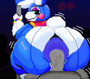 ambiguous_anthro ambiguous_gender ambiguous_penetrated anal anal_penetration anal_tugging anthro anus big_anus big_butt big_penis blush butt chair_position emanata erection from_behind_position genitals huge_butt human_penetrating_ambiguous human_penetrating_male looking_at_another looking_at_partner looking_back looking_back_at_another looking_back_at_partner machine makeup male male/ambiguous male_human male_penetrating male_penetrating_ambiguous male_penetrating_anthro orifice_tugging penetration penile penile_penetration penis penis_in_ass pole puffy_anus sex stripper_pole vein veiny_penis boisterous_fox five_nights_at_freddy's five_nights_at_freddy's_2 scottgames anon toy_bonnie_(fnaf) animatronic human lagomorph leporid mammal rabbit robot colored digital_media_(artwork) pixel_(artwork) shaded