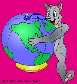 anthro ball beach_ball dominant earth feet global_domination globe hindpaw holding_ball holding_object inflatable male nozzle paws pink_background planet pool_toy simple_background solo johnny_rams canid canine mammal 1999 compression_artifacts low_res