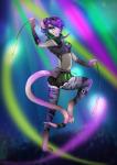 5_fingers alternative_fashion anthro barefoot biped clothed clothing cybergoth digitigrade feet female fingers glowstick glowsticking glowstringing goth hair looking_at_viewer purple_eyes purple_hair rave smile solo standing wide_hips lycangel american_opossum mammal marsupial virginia_opossum 2017 hi_res