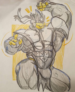 anthro barazoku fist looking_at_viewer male muscular muscular_anthro muscular_male pecs solo welyr nintendo pokemon generation_8_pokemon legendary_pokemon pokemon_(species) urshifu
