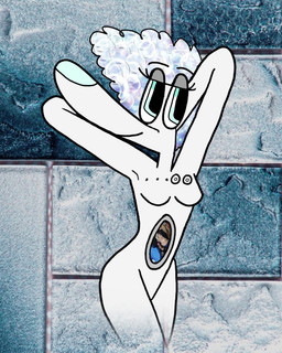 anthro appliance blue_eyes blue_nose exposed_armpit female hair hands_behind_head hole_(anatomy) laundry_machine long_snout multicolored_hair nude photo_background purple_hair pushbutton smile snout solo standing tile tile_wall wall_(structure) washing_machine white_body alicesqueaks animate_inanimate living_appliance living_washing_machine 4:5 photography_(artwork)