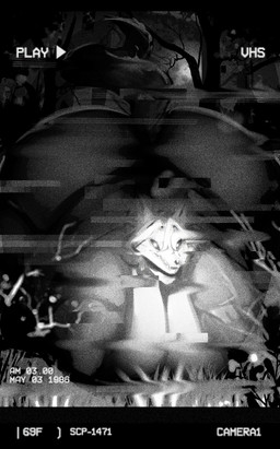 anthro big_breasts big_butt bone breasts butt camera_hud camera_view female forest night noise_filter overweight overweight_anthro overweight_female plant skull solo thick_thighs tree vhs_filter wide_hips ruby_panda_(artist) scp_foundation scp-1471-a malo absurd_res hi_res