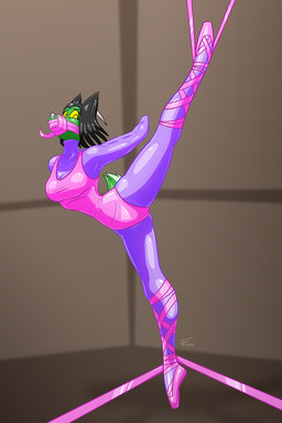 anthro arabesque_(ballet) armbinder ballerina ballet ballet_leotard bdsm binder_(restraint) biped bondage bondage_gear bound breasts camel_toe clothing corset dance_shoes dancewear dancing en_pointe encasement female flexible footwear fur gag gagged glistening latex legwear leotard lingerie muzzle_(object) muzzled non-mammal_breasts one_leg_up pointe_shoes predicament_bondage raised_leg restraints ribbons shoes solo splits spread_legs spreading standing stuck submissive submissive_female suspension tights topwear trapped vertical_splits jasentamiia mythology myuphrid canid canine canis dragon furred_dragon furred_scalie hybrid mammal mythological_creature mythological_scalie scalie wolf 2:3