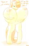 anthro anthrofied big_breasts big_teats bodily_fluids breasts cutie_mark dialogue female green_eyes huge_breasts huge_teats hyper hyper_breasts hyper_teats lactating looking_at_viewer milking_request nipples solo teats text lamiaaaa friendship_is_magic hasbro my_little_pony carrot_top_(mlp) earth_pony equid equine horse mammal pony 2015 9:14 english_text hi_res