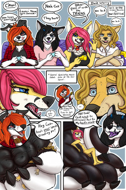 4_toes anthro claws crush dialogue extreme_size_difference feet female foot_fetish foot_focus foot_play group male male/female micro pawpads paws shrink_ray shrinking shrunk size_difference size_transformation soles speech_bubble stuck_to_foot text toe_claws toes transformation chaulain davie_le_mon_(chaulain) yumi_akiyama_(character) comic english_text hi_res