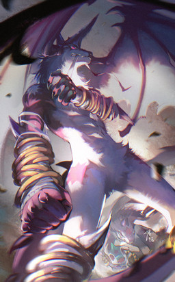 1_horn 5_fingers ambiguous_gender anthro arm_markings arm_spikes athletic athletic_anthro athletic_male behind_another black_claws chibi claws countershade_face countershade_fur countershade_tail countershade_torso countershading elbow_spikes facial_markings fangs feral finger_claws fingers fist flesh_fang forehead_markings fur furrowed_brow green_body group head_horn head_markings head_wings horn knee_spikes leg_markings leg_spikes looking_at_another low-angle_view male markings membrane_(anatomy) membranous_wings mouth_closed mouth_hold nude_anthro nude_male object_in_mouth open_mouth pink_eyes purple_body purple_fur purple_markings purple_spikes ring_(jewelry) shoulder_markings snarling solo_focus spiked_tail spikes spikes_(anatomy) spread_wings standing_behind star_(marking) tail teeth thigh_markings trio unusual_wing_placement white_body white_countershading white_fur white_markings white_membrane white_sclera white_wraps wing_claws wings wraps wrist_wraps chiayeeee mythology dragon furred_dragon furred_scalie mythological_creature mythological_scalie scalie unknown_species 2021 absurd_res digital_drawing_(artwork) digital_media_(artwork) hi_res portrait signature three-quarter_portrait