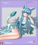anthro blue_eyes eeveelution female gijinka glaceon glacia nintendo pokémon pokémorph ryuna-chan solo video_games
Rating: Safe
Score: 2
User: LadyFuzztail
Date: March 12, 2007 anthro blue_eyes eeveelution female gijinka glaceon glacia nintendo pokémon pokémorph ryuna-chan solo video_games
Rating: Safe
Score: 2
User: LadyFuzztail
Date: March 12, 2007
