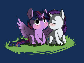 blush duo feathers female feral grass horn kissing_cheek plant simple_background transparent_background wings maxiima friendship_is_magic hasbro my_little_pony mythology rarity_(mlp) twilight_sparkle_(mlp) equid equine mammal mythological_creature mythological_equine unicorn winged_unicorn 4:3 alpha_channel hi_res