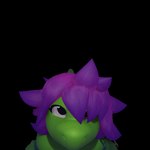 anthro blinking female gesture green_body green_scales hair hand_gesture head_tilt looking_at_viewer messy_hair purple_hair scales solo v_sign yellow_underbelly ornateraven queen_susie blender_cycles trixie_(queen_susie) lizard reptile scalie 1:1 3d_(artwork) 3d_animation animated blender_(artwork) digital_media_(artwork) short_playtime