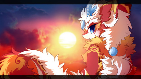 anthro big_eyes biped blue_eyes blue_horn cute_fangs fangs fur horn kemono looking_at_viewer male red_body red_fur slim_anthro slim_male solo teeth white_body white_fur hlg7777 mythology dragon furred_dragon furred_scalie mythological_creature mythological_scalie scalie 16:9 2020 hi_res widescreen