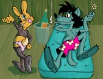 canine cigarette clothed clothing half-dressed hare jinkslizard lagomorph mammal nu_pogodi rabbit smoking topless volk wolf zayats
Rating: Questionable
Score: 1
User: Lulztron
Date: September 15, 2011