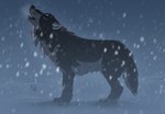 ambiguous_feral ambiguous_gender claws digitigrade feet feral hindpaw howl night paws quadruped snow solo storm toe_claws winter marmenuar balto_(series) universal_studios siona canid canine canis mammal wolf female_(lore)