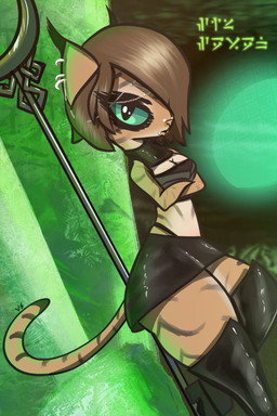 alternative_fashion anthro black_clothing boots brown_hair chibi cleavage_cutout clothing crossed_arms crystal cutout dark_eyeliner ear_piercing ear_ring ear_tuft eyebrow_piercing facial_piercing female footwear fur goth hair halter_top latex latex_clothing leaning leaning_backward legwear lip_piercing looking_at_viewer markings midriff multiple_piercings nose_piercing nose_ring piercing ring_piercing shoes solo striped_body striped_fur striped_markings striped_tail stripes tail tail_markings teal_eyes thick_thighs thigh_boots thigh_highs thong_straps tuft varlastreak microsoft the_elder_scrolls kadaela_(varlastreak) felid khajiit mammal pantherine 2:3 hi_res