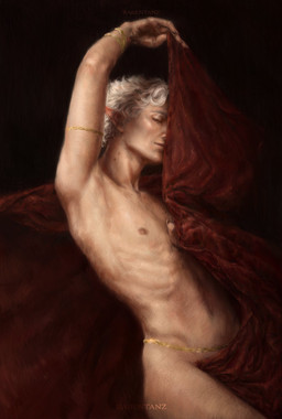 hair humanoid_pointy_ears jewelry male nude pointy_ears solo suggestive_pose white_hair rabentanz baldur's_gate baldur's_gate_3 bioware dungeons_and_dragons electronic_arts hasbro larian_studios wizards_of_the_coast astarion_(baldur's_gate) elf humanoid vampire hi_res