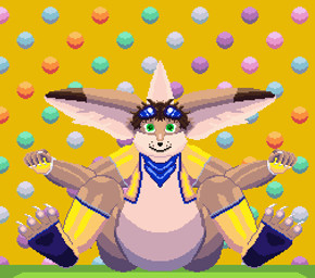 anthro clean_diaper clothed clothing diaper male nude object_in_mouth pacifier pacifier_in_mouth solo wearing_diaper anonymous_artist animated animated_gif digital_media_(artwork) low_res short_playtime
