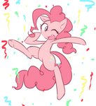 blue_eyes confetti confetti_streamer cutie_mark female feral hair long_hair one_eye_closed open_mouth open_smile pink_body pink_hair simple_background smile solo white_background wink akainu7 friendship_is_magic hasbro my_little_pony pinkie_pie_(mlp) earth_pony equid equine horse mammal pony 2016 absurd_res hi_res