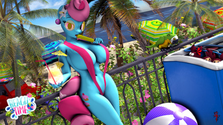 5_fingers anthro anthrofied ball beach beach_ball beach_umbrella beverage big_breasts blue_body blue_fur blue_sky breasts clothed clothing curled_tail curvy_figure cutie_mark day detailed_background ear_piercing ear_ring eyelashes eyewear female fingers flower flower_in_mane food fur glasses hourglass_figure huge_breasts inflatable licking_popsicle long_tail looking_at_viewer mane mature_anthro mature_female medium_mane multicolored_mane navel one-piece_swimsuit outside palm_tree parasol piercing pink_eyes pink_mane pink_sling_bikini pink_tail plant popsicle ring_piercing round_glasses sea seaside skimpy sky sling_bikini small_waist solo swimwear tail thick_thighs tinted_glasses tree two_tone_mane two_tone_tail voluptuous voluptuous_anthro voluptuous_female water wide_hipped_anthro wide_hipped_female wide_hips shadowuwu friendship_is_magic hasbro jeep jeep_wrangler my_little_pony team_fortress_2 valve mrs._cake_(mlp) avian bird earth_pony equid equine horse mammal parrot pony spycrab 16:9 2021 3d_(artwork) 4k absurd_res digital_media_(artwork) hi_res source_filmmaker_(artwork) watermark widescreen