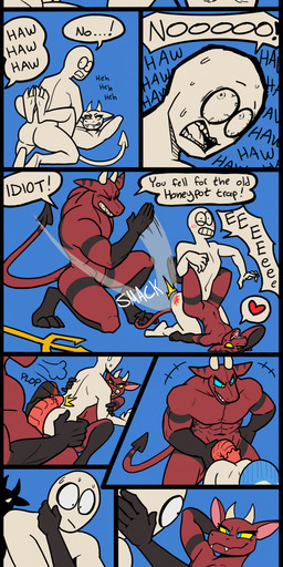 anal anal_penetration anthro ball_tugging balls bisexual bisexual_sandwich bodily_fluids butt butt_slap corruption cum cum_in_ass cum_inside cum_on_ground dialogue dominant dominant_male duo female from_behind_position from_front_position fucked_silly genital_fluids genitals group group_sex horn human_to_anthro leg_wrap lucky_pierre male male/female male/male male_penetrated male_penetrating male_penetrating_male mating_press nude penetration penile penile_penetration penis profanity sandwich_position sex simple_background slap smile spanking species_transformation submissive submissive_male tail tail_grab text threesome transformation trapped trio vaginal vaginal_penetration vulva 60percentscalie bron_(60percentscalie) stelis demon human mammal absurd_res comic digital_media_(artwork) english_text hi_res long_image tall_image