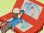 ambiguous_gender breaking_the_fourth_wall brown_hair comically_large_object daww duo electronics eyes_closed feral game_console hair happy heart_symbol love male micro shy smile toony touchscreen kns11_15 nintendo nintendo_ds nintendo_ds_family nintendo_dsi pokemon hilbert_(pokemon) generation_1_pokemon human lapras mammal pokemon_(species) 4:3